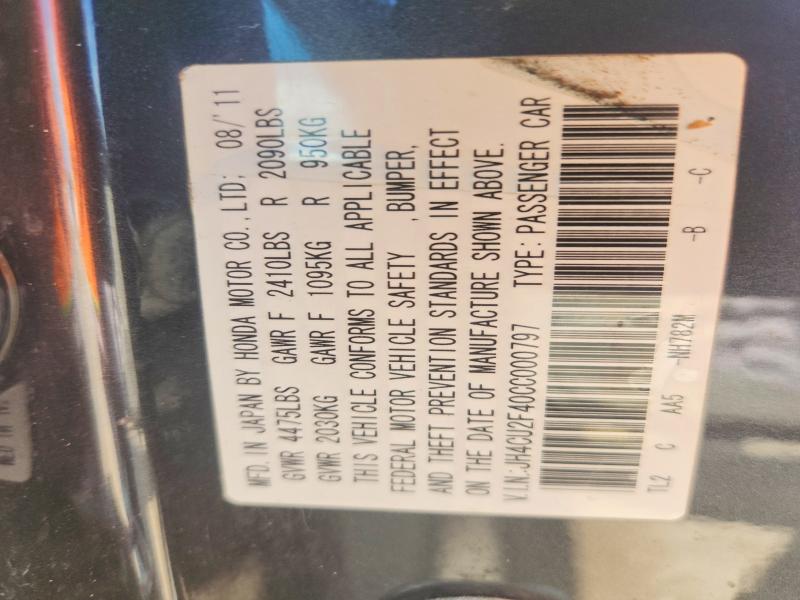 55775316 :رقم المزاد ، JH4CU2F40CC000797 vin ، 2012 Acura Tsx مزاد بيع