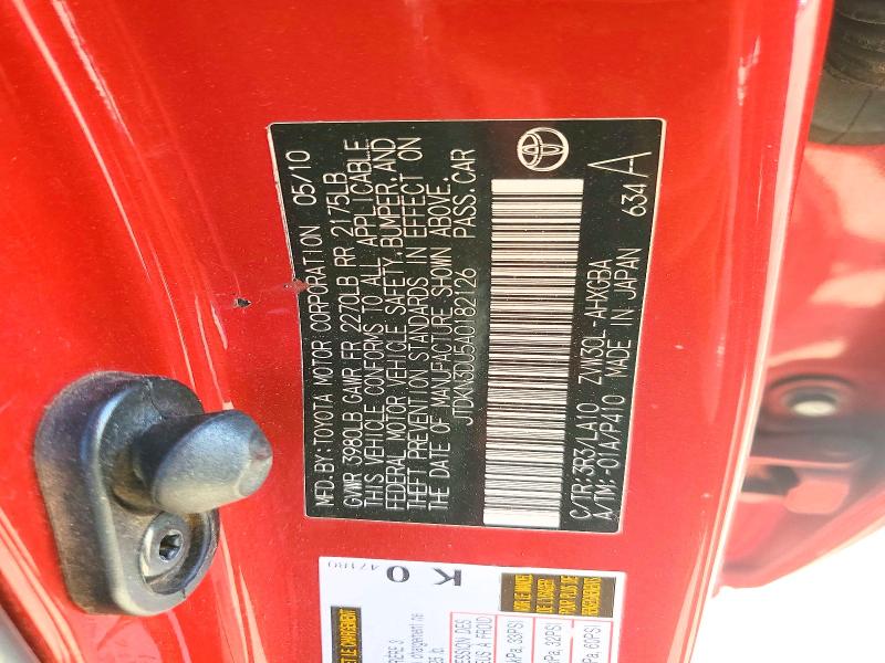 Aukcja sprzedaży 2010 Toyota Prius, vin: JTDKN3DU5A0182126, numer aukcji: 57209406