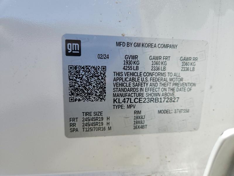 2024 Buick Envista მანქანა იყიდება აუქციონზე, vin: KL47LCE23RB172827, აუქციონის ნომერი: 55751096