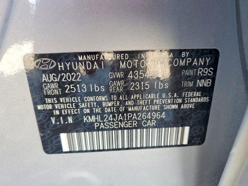 Продаж на аукціоні авто 2023 Hyundai Sonata, vin: KMHL24JA1PA264964, номер лоту: 58516416