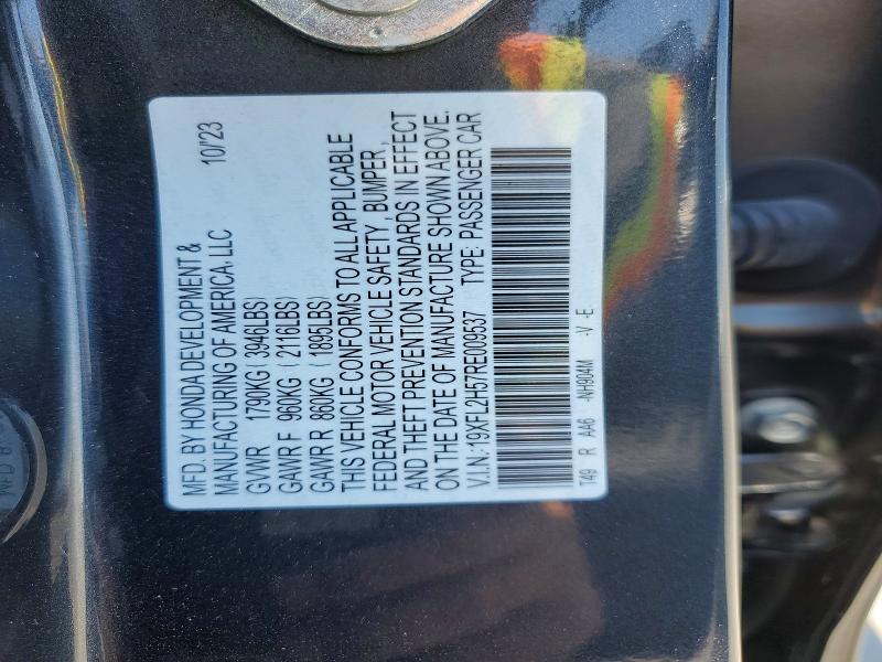 Продаж на аукціоні авто 2024 Honda Civic, vin: 19XFL2H57RE009537, номер лоту: 57864156