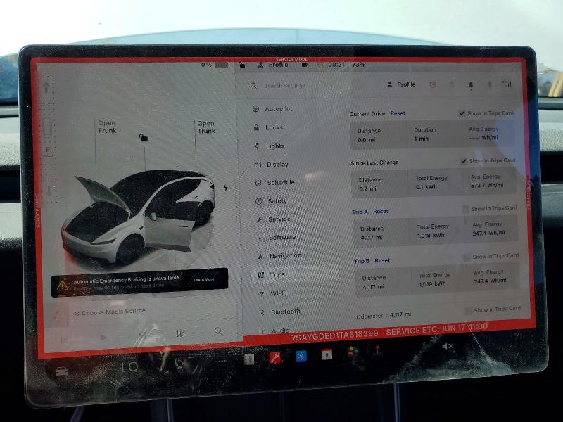 Продажа на аукционе авто 2026 Tesla Model Y, vin: 7SAYGDED1TA618399, номер лота: 55465256