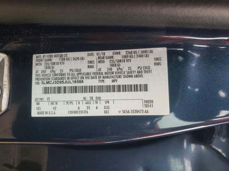 Продажа на аукционе авто 2018 Lincoln Mkc, vin: 5LMCJ3D95JUL18588, номер лота: 56839686