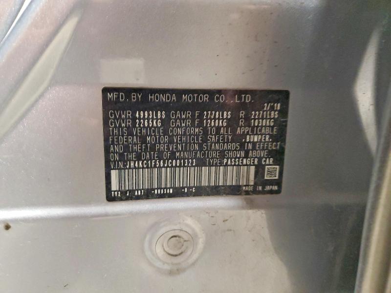 56452576 :رقم المزاد ، JH4KC1F56JC001323 vin ، 2018 Acura Rlx مزاد بيع
