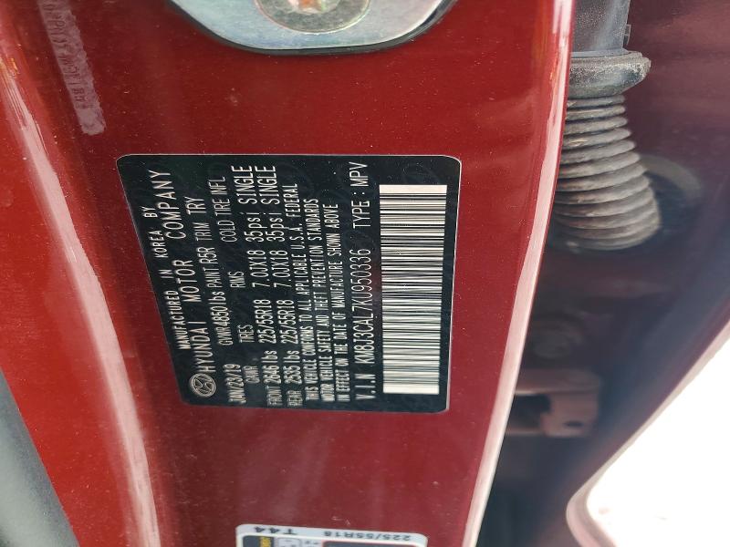 Продаж на аукціоні авто 2019 Hyundai Tucson, vin: KM8J3CAL7KU950336, номер лоту: 56818256