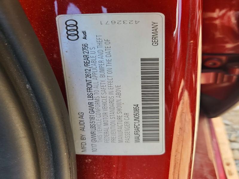 Продаж на аукціоні авто 2018 Audi A6, vin: WAUF8AFC1JN050854, номер лоту: 58354816