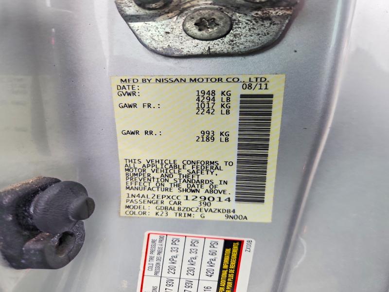 Продажа на аукционе авто 2012 Nissan Altima, vin: 1N4AL2EPXCC129014, номер лота: 54507446