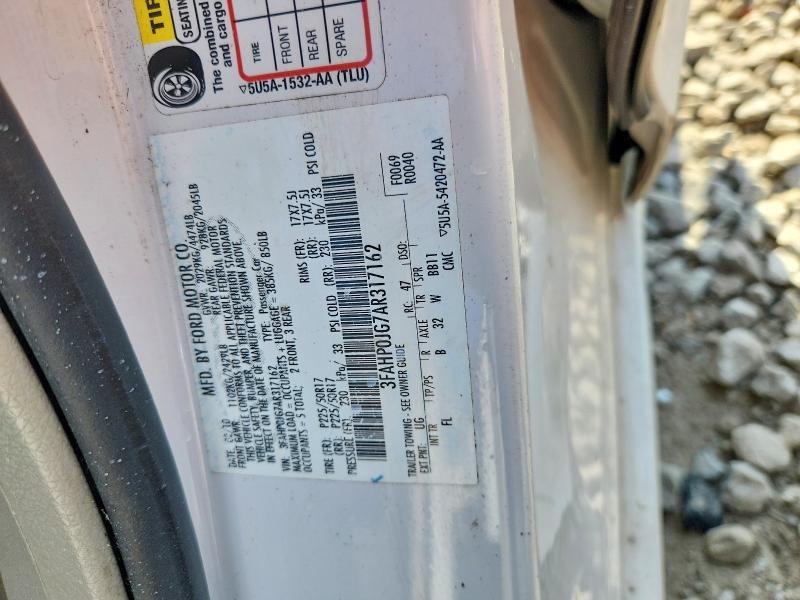 Aukcja sprzedaży 2010 Ford Fusion, vin: 3FAHP0JG7AR317162, numer aukcji: 59183576