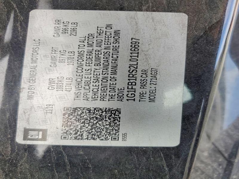 Продажа на аукционе авто 2020 Chevrolet Camaro, vin: 1G1FB1RS2L0116697, номер лота: 57866886