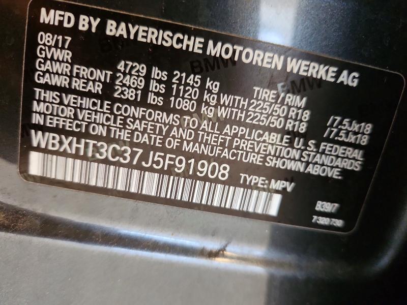 Продажа на аукционе авто 2018 Bmw X1, vin: WBXHT3C37J5F91908, номер лота: 57935686