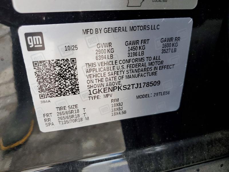 58239866 :رقم المزاد ، 1GKENPKS2TJ178509 vin ، 2026 Gmc Acadia مزاد بيع