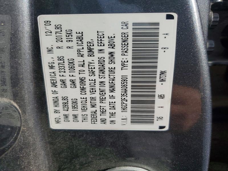 Продажа на аукционе авто 2010 Honda Accord, vin: 1HGCP2F35AA065901, номер лота: 55580906