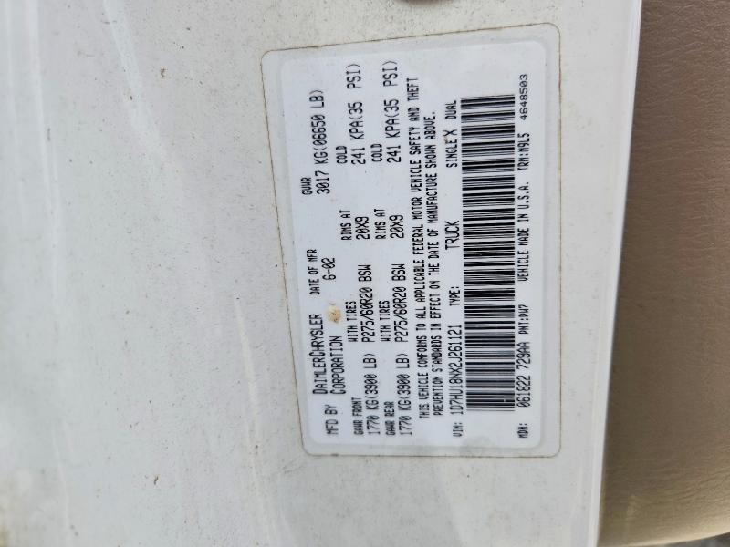 Продажа на аукционе авто 2002 Dodge Ram 1500, vin: 1D7HU18NX2J261121, номер лота: 54303696
