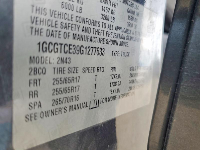 Продаж на аукціоні авто 2016 Chevrolet Colorado, vin: 1GCGTCE39G1277633, номер лоту: 58971516