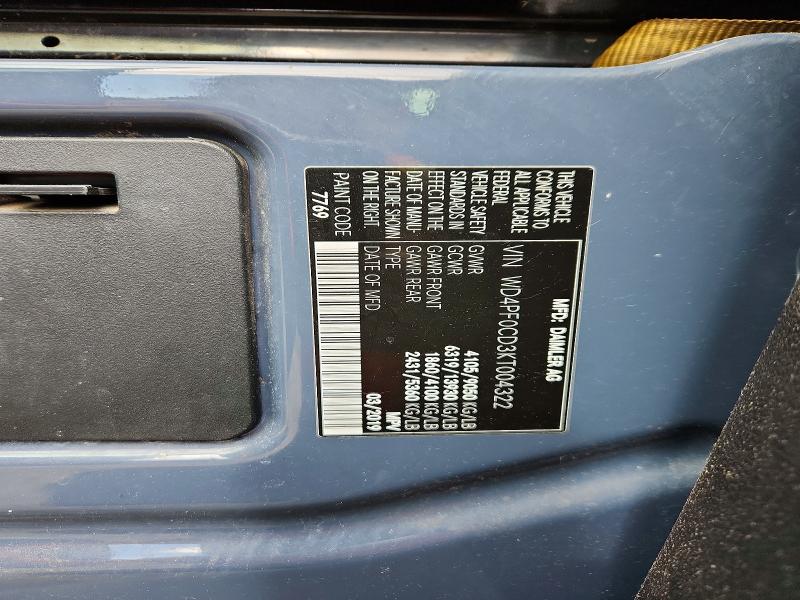 Aukcja sprzedaży 2019 Mercedes Benz Sprinter, vin: WD4PF0CD3KT004322, numer aukcji: 56181926