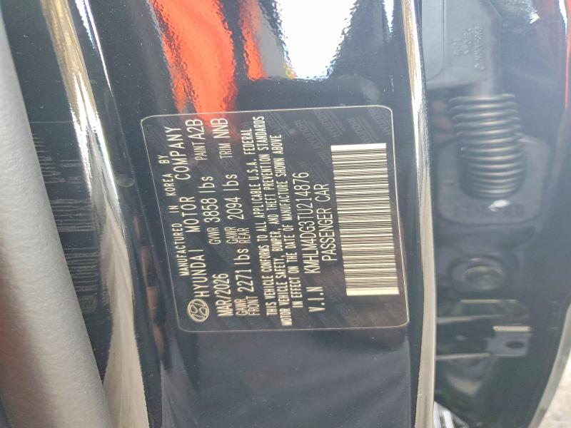 57602926 :رقم المزاد ، KMHLM4DG3TU214876 vin ، 2026 Hyundai Elantra مزاد بيع
