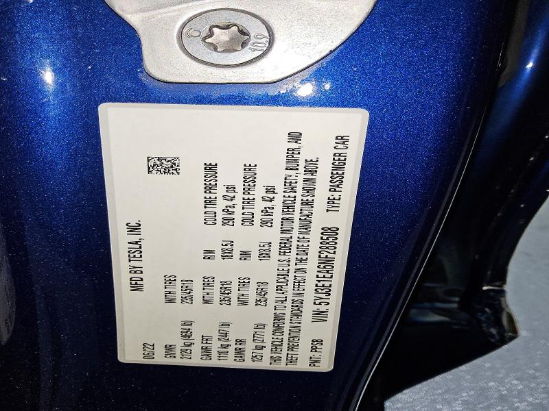 Продажа на аукционе авто 2022 Tesla Model 3, vin: 5YJ3E1EA6NF288508, номер лота: 55466456