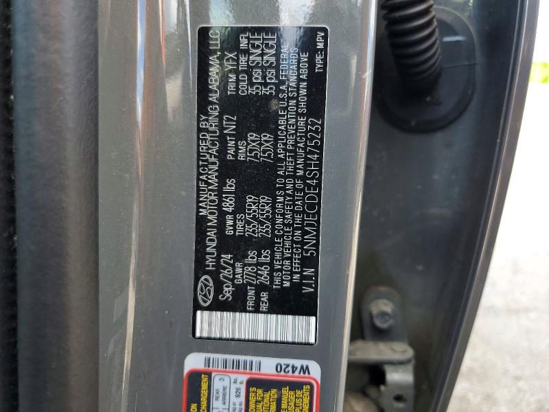 58404536 :رقم المزاد ، 5NMJECDE4SH475232 vin ، 2025 Hyundai Tucson مزاد بيع