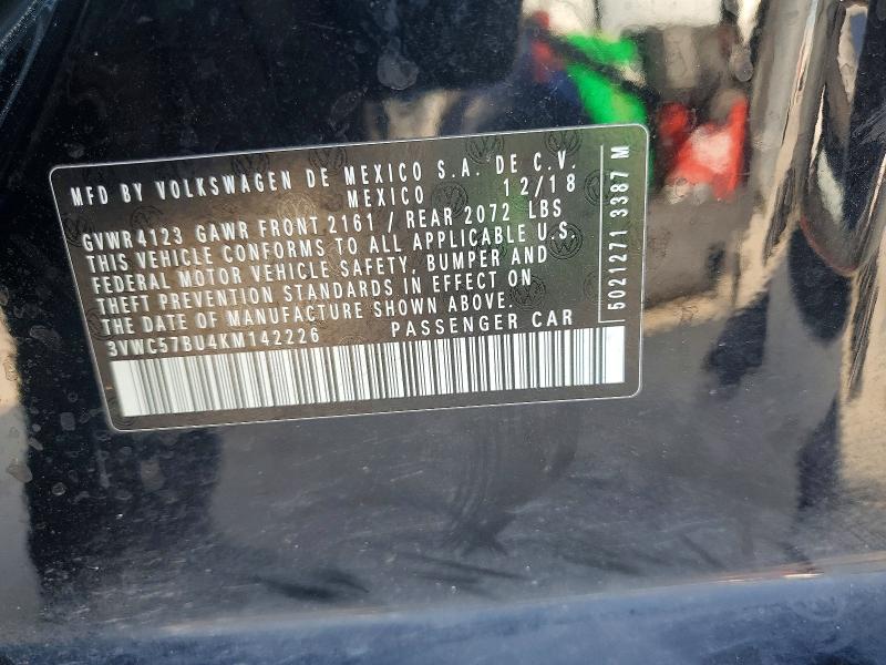 Aukcja sprzedaży 2019 Volkswagen Jetta, vin: 3VWC57BU4KM142226, numer aukcji: 58730736