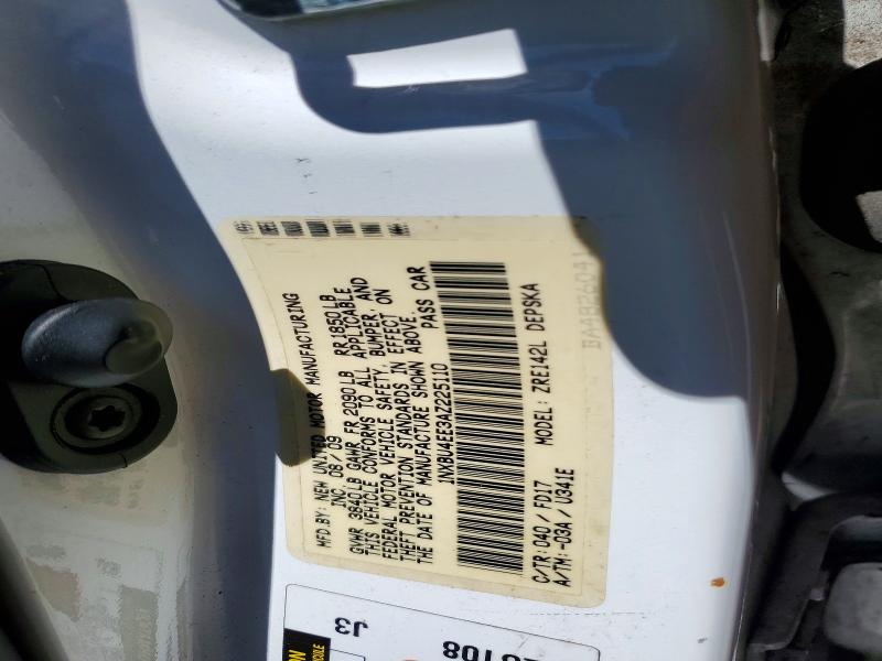 56956956 :رقم المزاد ، 1NXBU4EE3AZ225110 vin ، 2010 Toyota Corolla مزاد بيع