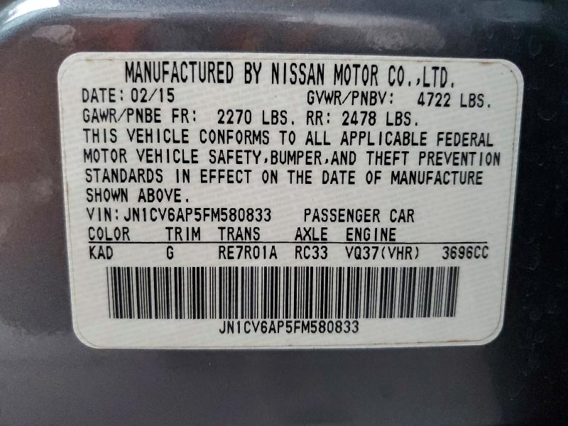 Продажа на аукционе авто 2015 Infiniti Q40, vin: JN1CV6AP5FM580833, номер лота: 59138366