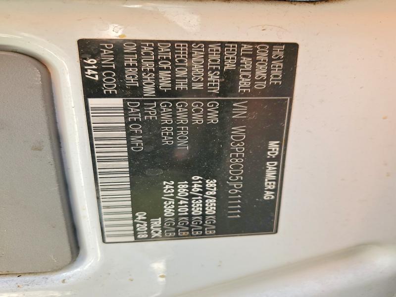 55927146 :رقم المزاد ، WD3PE8CD5JP611111 vin ، 2018 Mercedes-benz Sprinter مزاد بيع