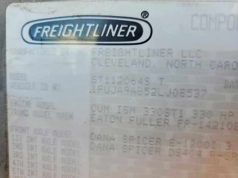 2002 Freightliner Cst112 მანქანა იყიდება აუქციონზე, vin: 1FUJA9A852LJ08537, აუქციონის ნომერი: 55169836
