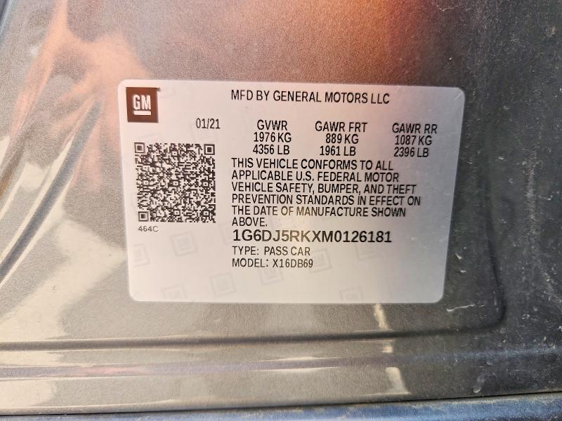 Aukcja sprzedaży 2021 Cadillac Ct4, vin: 1G6DJ5RKXM0126181, numer aukcji: 57535826