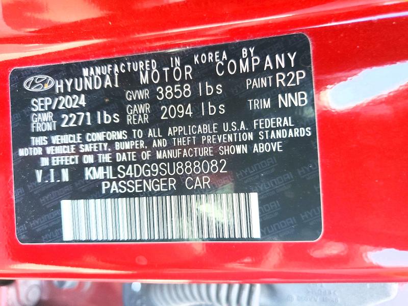 Продажа на аукционе авто 2025 Hyundai Elantra, vin: KMHLS4DG9SU888082, номер лота: 59177926