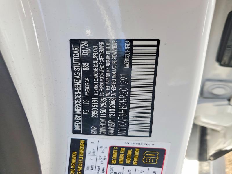 Продаж на аукціоні авто 2024 Mercedes-benz C, vin: W1KAF8HB2RR201291, номер лоту: 54960696