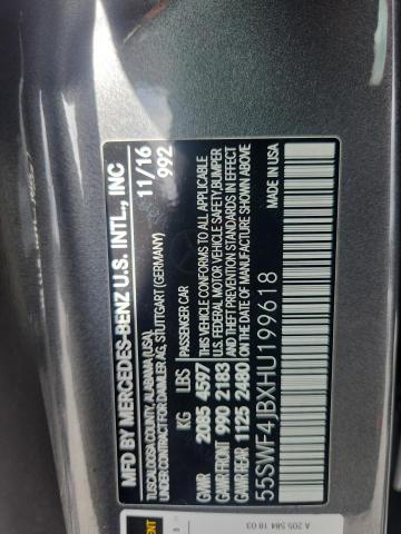 Продаж на аукціоні авто 2017 Mercedes-benz C, vin: 55SWF4JBXHU199618, номер лоту: 55699846