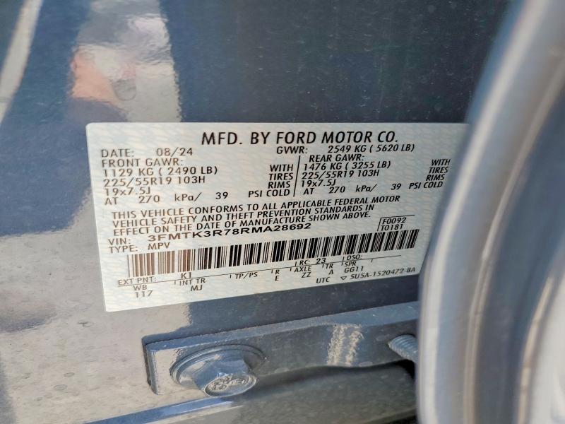 Продажа на аукционе авто 2024 Ford Mustang Mach-e, vin: 3FMTK3R78RMA28692, номер лота: 57113136