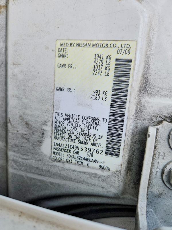 55569676 :رقم المزاد ، 1N4AL21E49N539762 vin ، 2009 Nissan Altima مزاد بيع