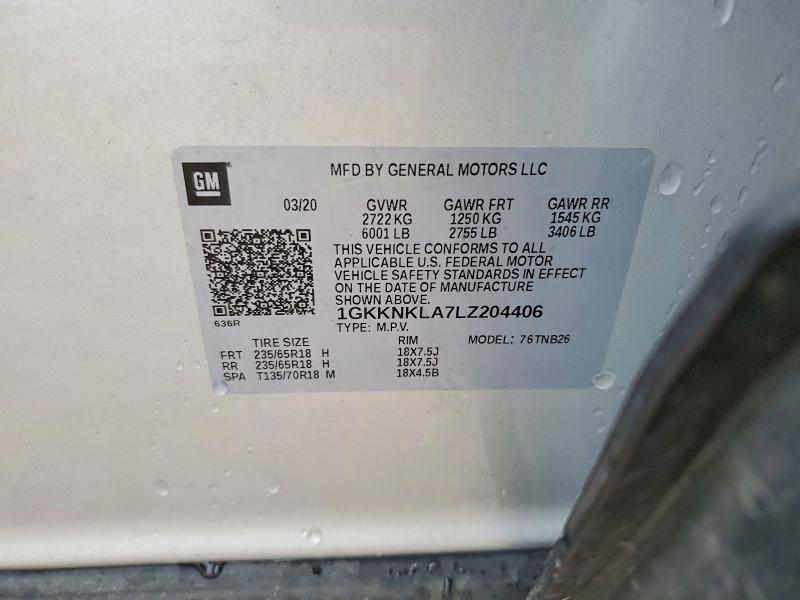 Продажа на аукционе авто 2020 Gmc Acadia, vin: 1GKKNKLA7LZ204406, номер лота: 57367886