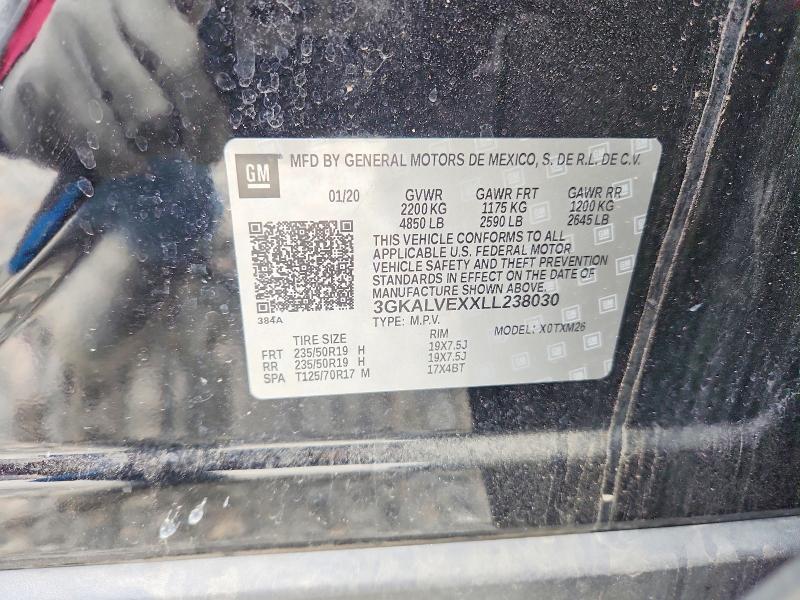 58924976 :رقم المزاد ، 3GKALVEXXLL238030 vin ، 2020 Gmc Terrain مزاد بيع