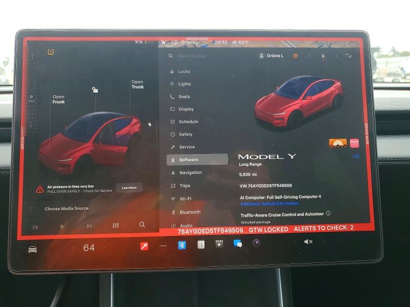 Продаж на аукціоні авто 2026 Tesla Model Y, vin: 7SAYGDED5TF549509, номер лоту: 57261556