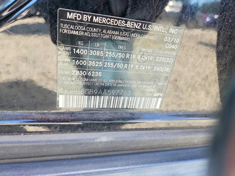 Aukcja sprzedaży 2010 Mercedes-benz Ml, vin: 4JGBB8GB9AA597763, numer aukcji: 57021686