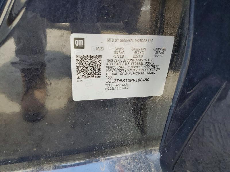 Продаж на аукціоні авто 2023 Chevrolet Malibu, vin: 1G1ZD5ST3PF188450, номер лоту: 56981756