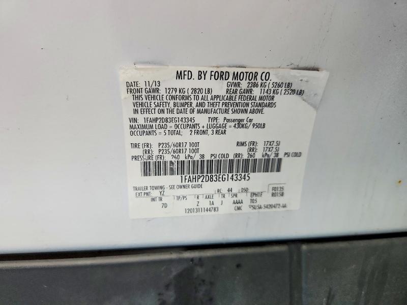 Продаж на аукціоні авто 2014 Ford Taurus, vin: 1FAHP2D83EG143345, номер лоту: 57745186
