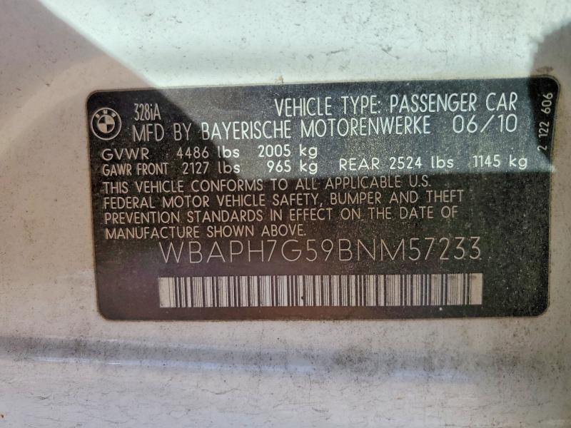Продажа на аукционе авто 2011 Bmw 328, vin: WBAPH7G59BNM57233, номер лота: 56060436