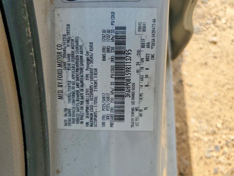 Продажа на аукционе авто 2009 Ford Fusion, vin: 3FAHP08159R113795, номер лота: 57053336