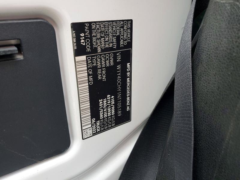 Aukcja sprzedaży 2022 Mercedes-benz Sprinter, vin: W1Y40CHY1NT105189, numer aukcji: 56070226
