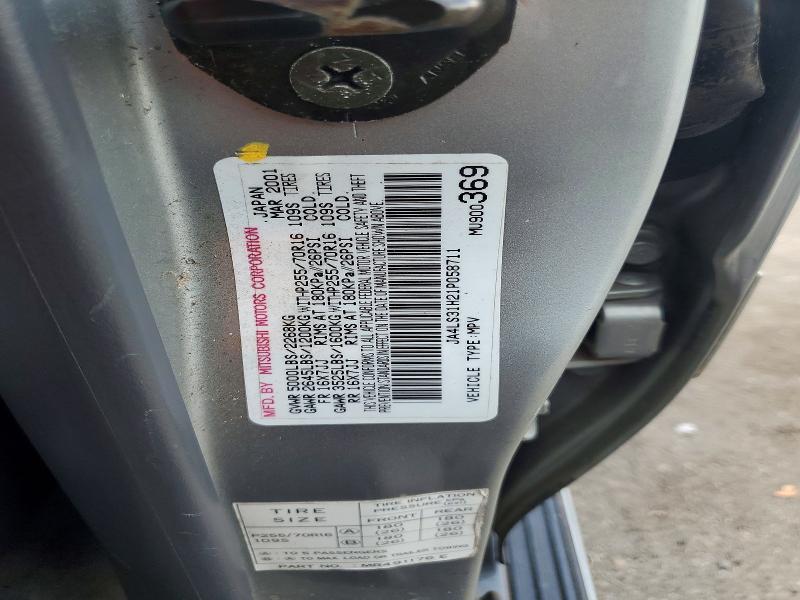 2001 Mitsubishi Montero მანქანა იყიდება აუქციონზე, vin: JA4LS31H21P058711, აუქციონის ნომერი: 57207096