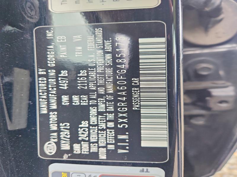 Продаж на аукціоні авто 2015 Kia Optima, vin: 5XXGR4A60FG485178, номер лоту: 56171016
