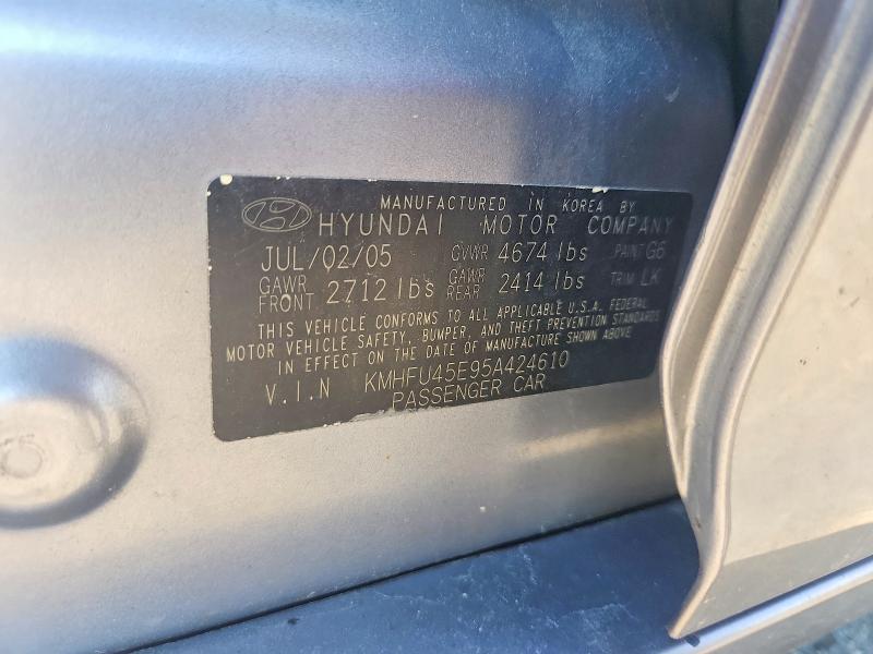 Продаж на аукціоні авто 2005 Hyundai Xg, vin: KMHFU45E95A424610, номер лоту: 58443296