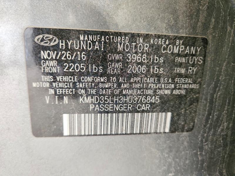 Aukcja sprzedaży 2017 Hyundai Elantra Gt, vin: KMHD35LH3HU376845, numer aukcji: 55914496