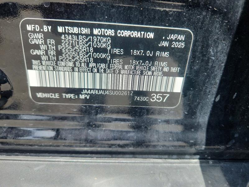 Продаж на аукціоні авто 2025 Mitsubishi Outlander Sport, vin: JA4ARUAU4SU002617, номер лоту: 58222226