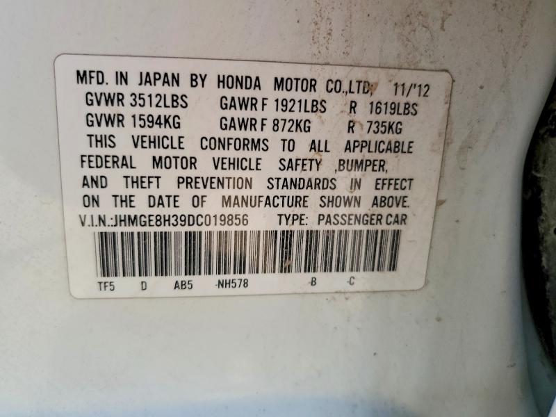 Aukcja sprzedaży 2013 Honda Fit, vin: JHMGE8H39DC019856, numer aukcji: 56803206