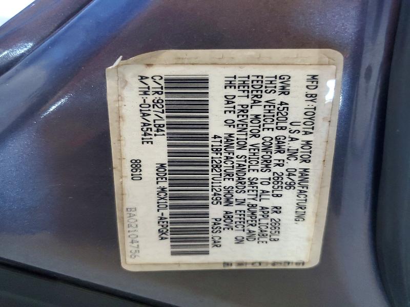 55727376 :رقم المزاد ، 4T1BF12B2TU112495 vin ، 1996 Toyota Avalon مزاد بيع