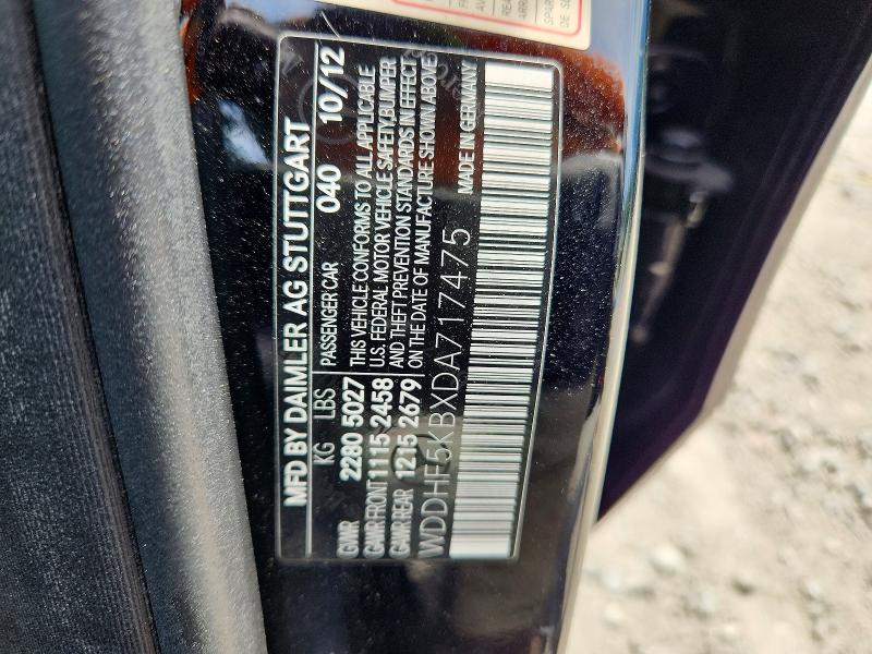 2013 Mercedes-benz E მანქანა იყიდება აუქციონზე, vin: WDDHF5KBXDA717475, აუქციონის ნომერი: 58881196